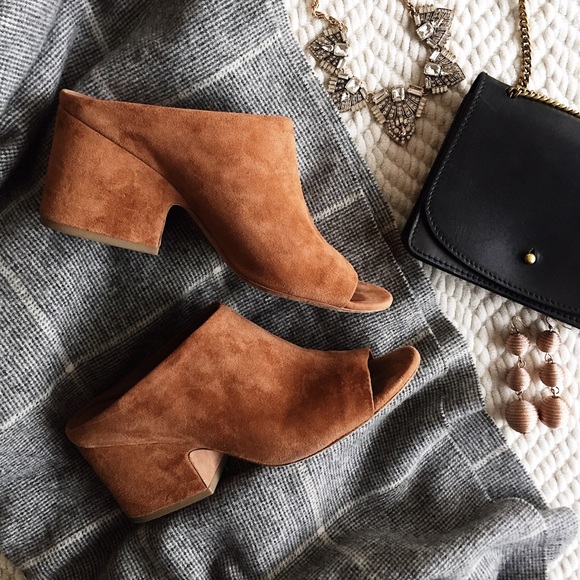 Vince Shoes - Vince suede open toe mules